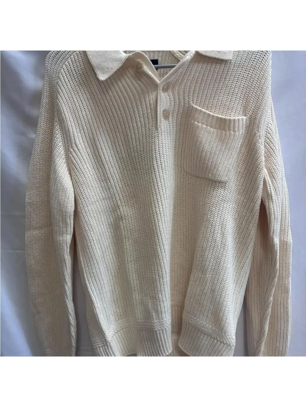 Joe's Jeans Ivory Ruben Polo Sweater Men’s Size M